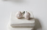 Diamond - Erbium glaze porcelain stud earrings