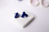 Stained porcelain studs - Heart