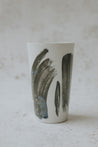 Tumbler porcelain cup - brushed Prussian blue