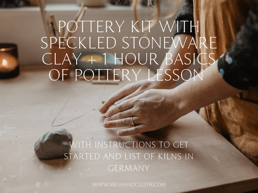 Pottery kit with speckled stoneware clay with 1 hour pottery lesson – Mesh  & Cloth