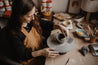 Ceramic artist Elisabetta Lombardo in her studio