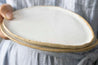 Handmade white speckled ceramic plates by Mesh & Cloth