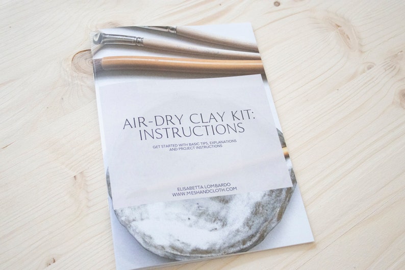 Big pottery set with air-dry-clay. Pottery at home. The big air dry clay kit  – Mesh & Cloth
