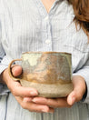 Handmade ceramic mug with marbled effect by Elisabetta Lombardo