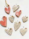 Ceramic heart pendants