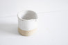 Handmade white speckled ceramic pitcher by Mesh & Cloth