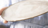 Handmade grey drop ceramic plate by Elisabetta Lombardo
