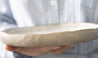 Handmade grey big ceramic plate by Elisabetta Lombardo