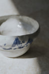 Ceramic bowl from mesh & cloth