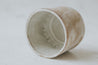 Staffa's sand - carved porcelain slip cup