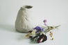 air dry clay vase with dried flowers